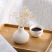 CESTATIVO White Ceramic Vase Set of 3,Small Ribbed Vases for Rustic Home Decor,Modern Minimalist Decor,Shelf Decor,Table Decor,Decorative Flower Vases for Bookshelf