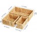 DEAMACE  Wicker Baskets for Organizing 3Pack,  Decorative Hand Woven Baskets for Storage, Water Hyacinth Storage Baskets for Pantry Shelf Closet