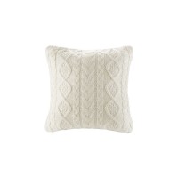 100% Cotton Knitted Decorative Cable Braid and Diamond Knitting Square Warm Throw Pillow Cover/Cushion Cover