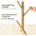 DEAMACE Coat Rack, Wooden Coat Rack Freestanding with Shelf,  Hanger Stand for Entryway/Living Room/Bedroom/Office, Natural