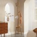 DEAMACE Coat Rack, Wooden Coat Rack Freestanding with Shelf,  Hanger Stand for Entryway/Living Room/Bedroom/Office, Natural