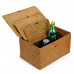 DEAMACE Rectangular Handwoven Seagrass Storage Basket with Lid and Home Organizer Bins, Set of 3