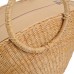 DOKOT Hand-Woven Straw Bag with Round Handle Retro Casual Summer Beach Handbags